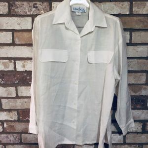 The La Costa Spa vintage white linen shirt